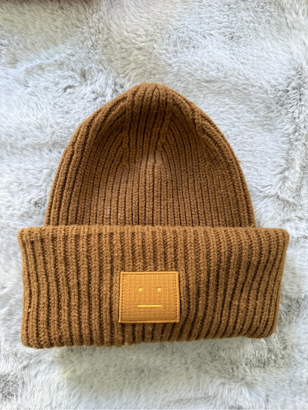 Acne Studio Brown Ribbed Hat